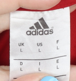 Adidas Men's Red Football Jersey L