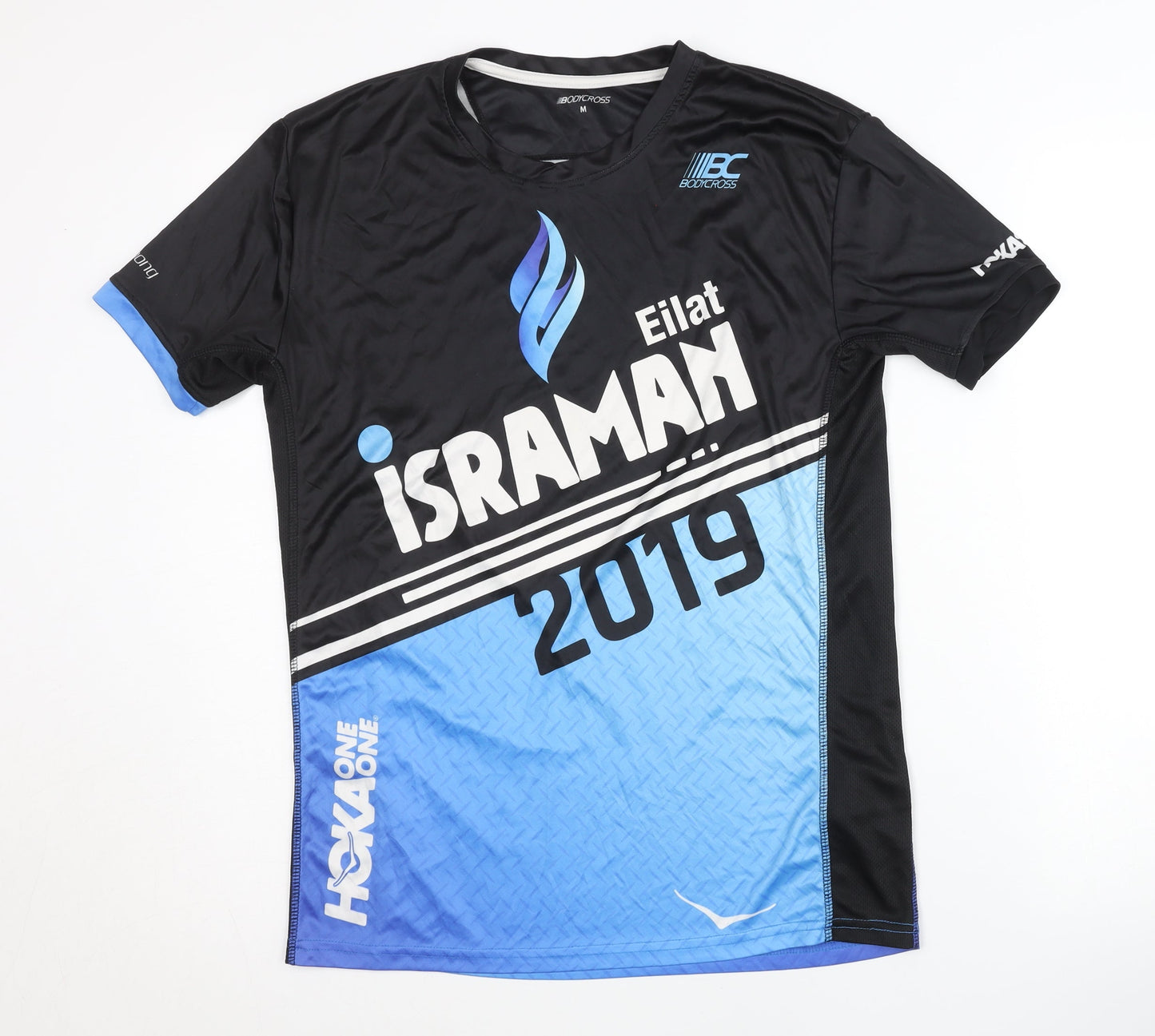 Bodycross Men's Black Blue Medium Running T-Shirt