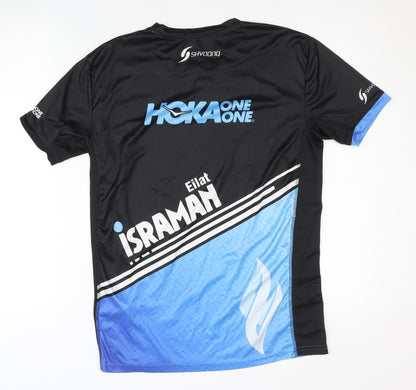 Bodycross Men's Black Blue Medium Running T-Shirt