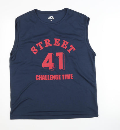 Active Men's Blue Tank Top M Sports Lightweight