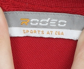 Rodeo Unisex Red T-Shirt Size 20 for Gym & Running