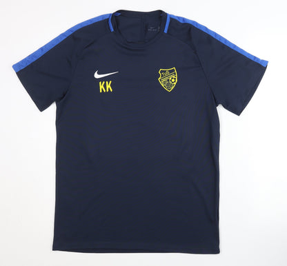 Nike Men's Blue Jersey T-Shirt Size L
