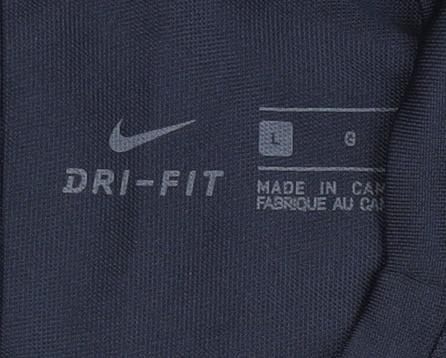 Nike Men's Blue Jersey T-Shirt Size L