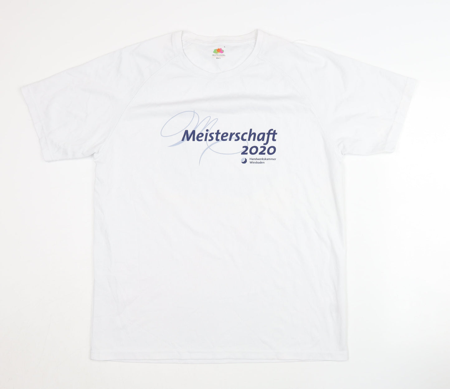 Fruit of the Loom Men's White L T-Shirt Graphic Print