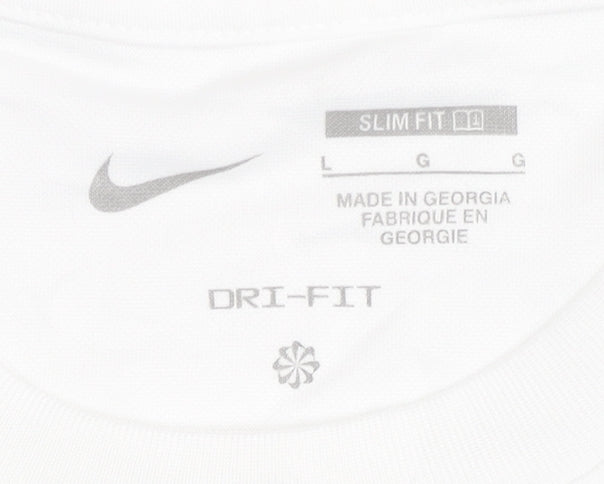 Mens UK Size L Nike White Gym & Training T-Shirt