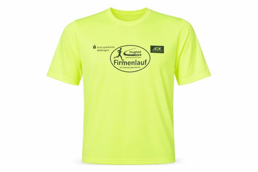 Front view of Oltees unisex green running t-shirt m