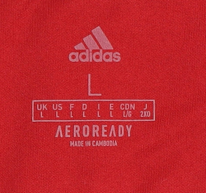 Adidas Men's Red Football Jersey - Size L