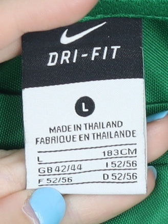 Nike Men's Green Athletic Jersey T-Shirt