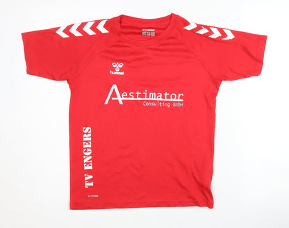 Hummel Boys Red Handball T-Shirt, All Seasons, Size 9-10
