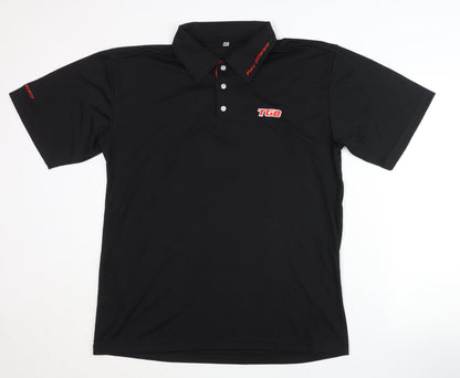 TGB Men's Black Polo Shirt 2XL Embroidered Logo