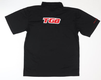 TGB Men's Black Polo Shirt 2XL Embroidered Logo