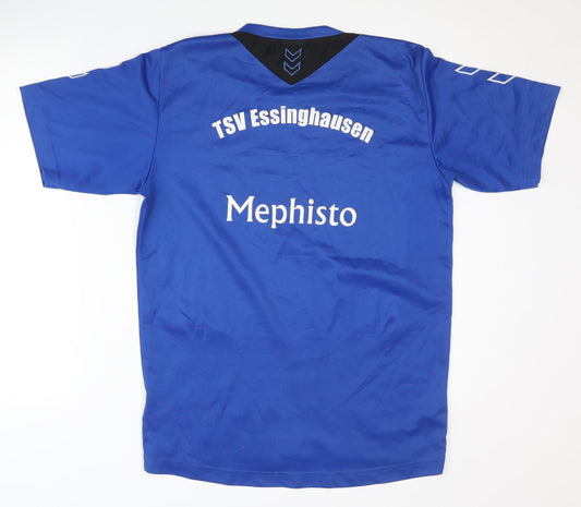 Hummel Blue Men's Football Jersey, Size M, Breathable Activewear