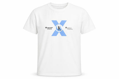 Front view of Stedman Men's White Crew Neck T-Shirt M
