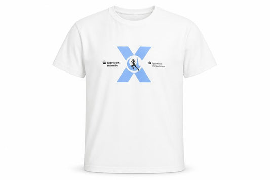Front view of Stedman Men's White Crew Neck T-Shirt M