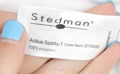 Stedman Men's White Crew Neck T-Shirt M