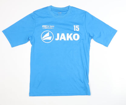 Jako Men's Blue XS Jersey T-Shirt with Logo