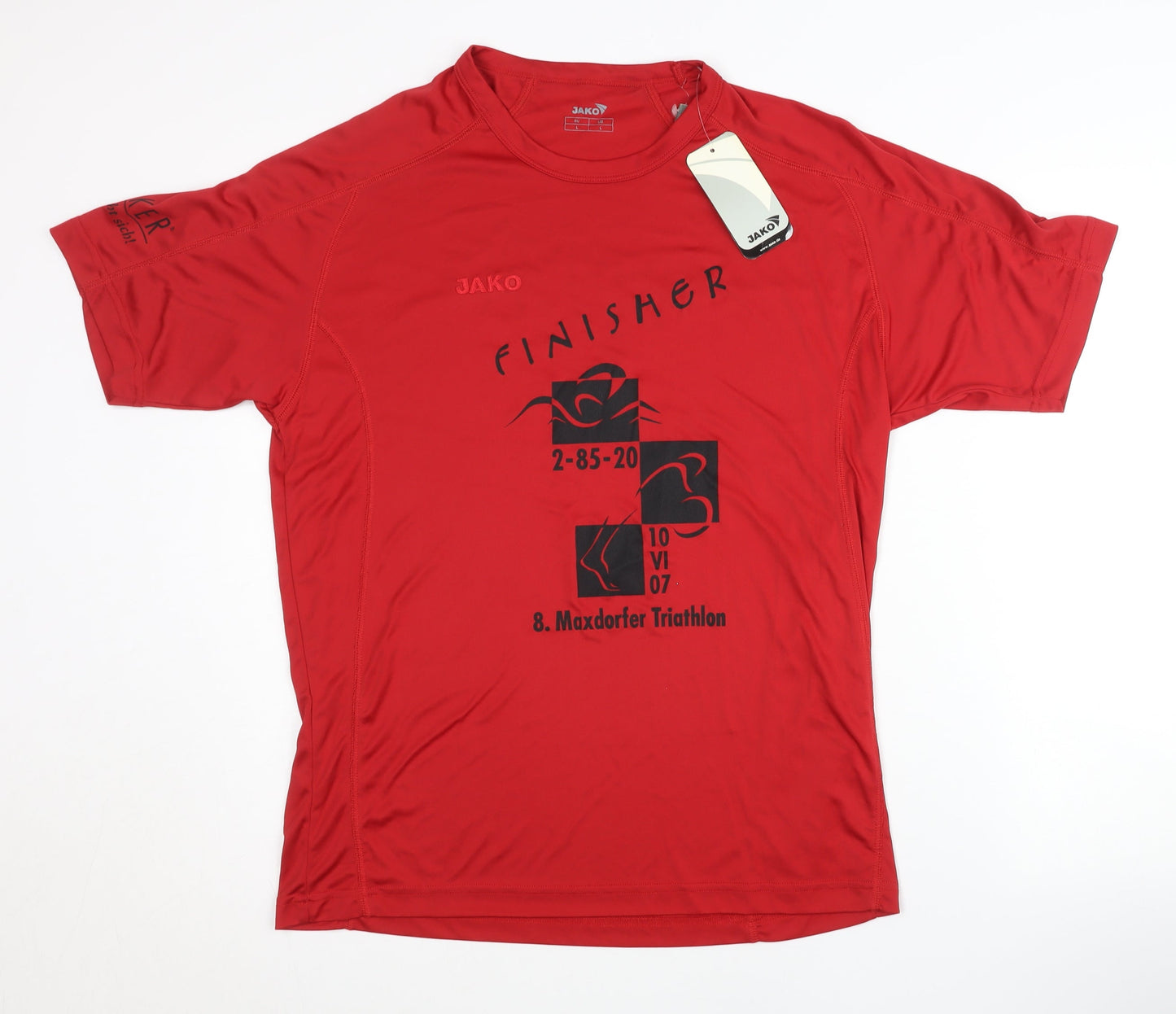 JAKO Men's Red L Jersey T-Shirt for Triathlon