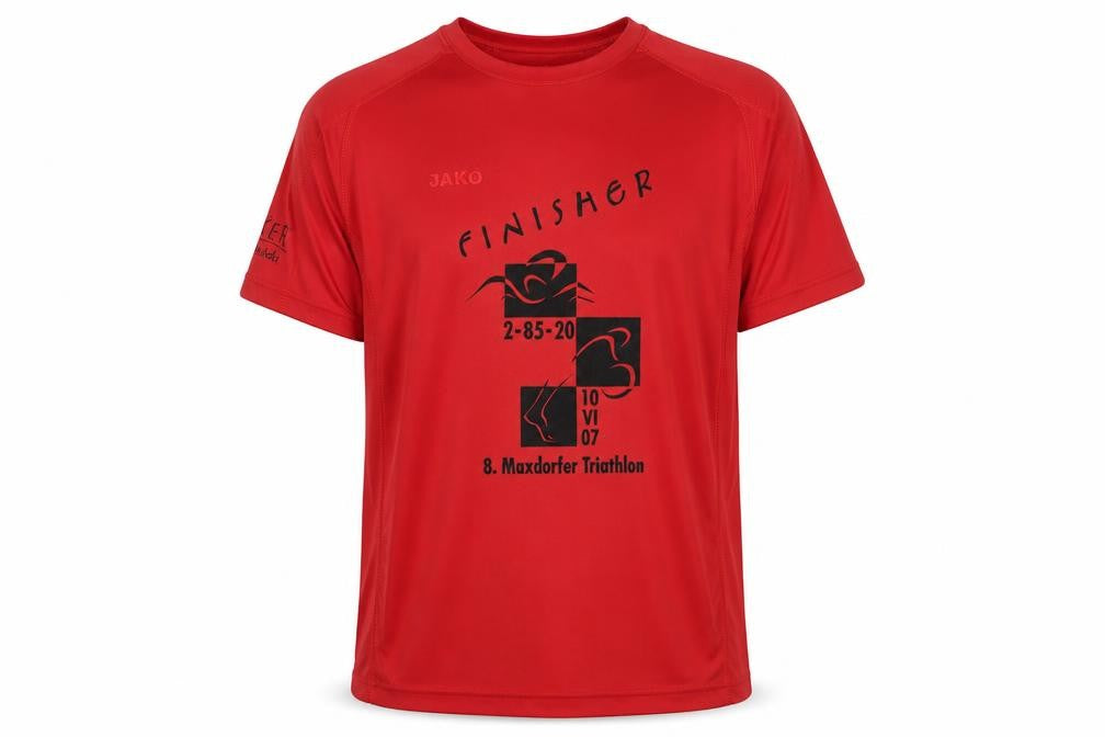 Mens UK Size L JAKO Red Triathlon T-Shirt