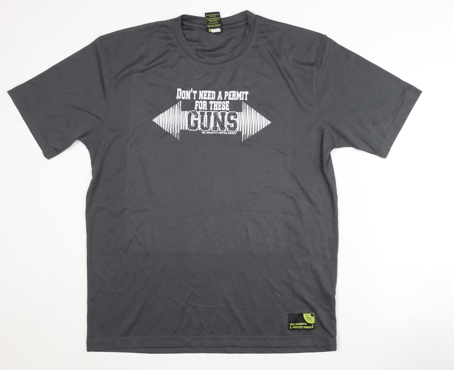 Sex Weights & Protein Shakes Men’s Grey XL T-Shirt