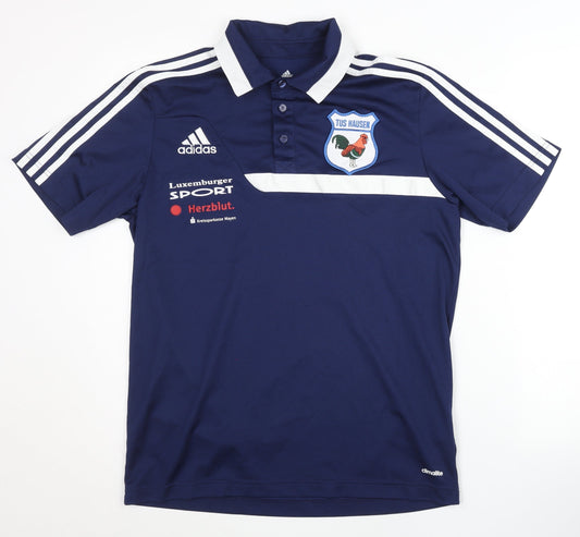 Adidas Men's Blue Medium Polo Shirt - Sports Jersey