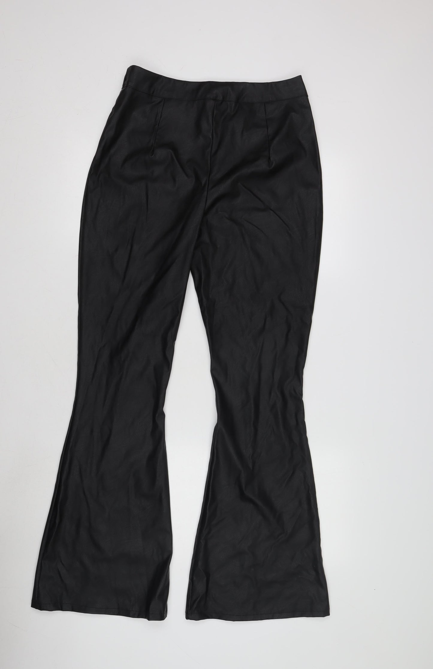Womens UK Size 12 Boohoo Regular Fit  Black Trousers