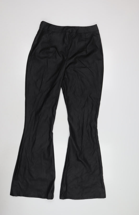 Womens UK Size 12 Boohoo Regular Fit  Black Trousers