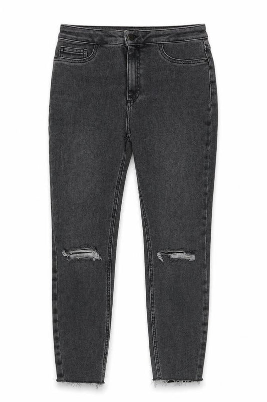 New Look Girls Black Skinny Jeans Size 10 Ripped