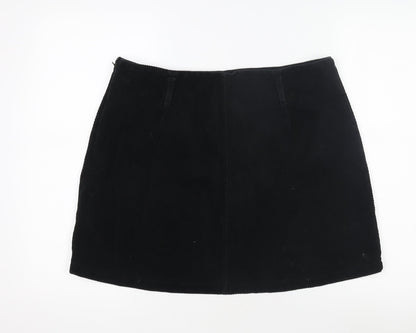 Denim Co Size 18 Short Black Corduroy Skirt