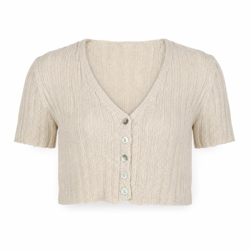 Womens UK Size S PRETTYLITTLETHING Beige Cardigan Jumper