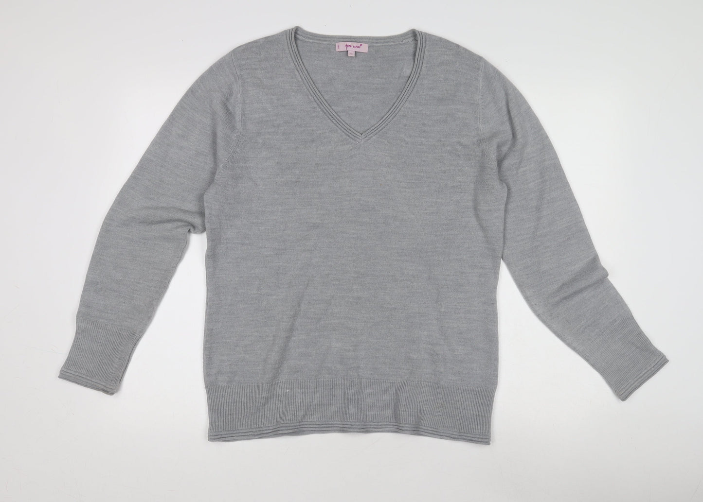 Womens UK Size 18 Marks and Spencer Silver Pullover Jumper