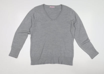Womens UK Size 18 Marks and Spencer Silver Pullover Jumper