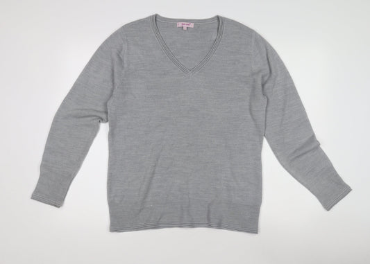 Womens UK Size 18 Marks and Spencer Silver Pullover Jumper