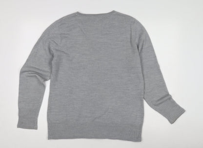 Womens UK Size 18 Marks and Spencer Silver Pullover Jumper