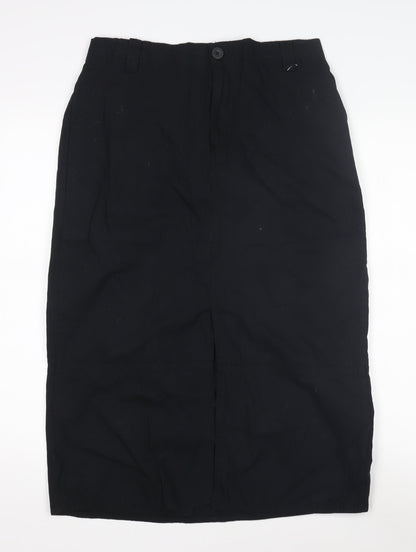 Beloved Woman Black Casual Skirt, L, Elastic Waist, Machine Washable