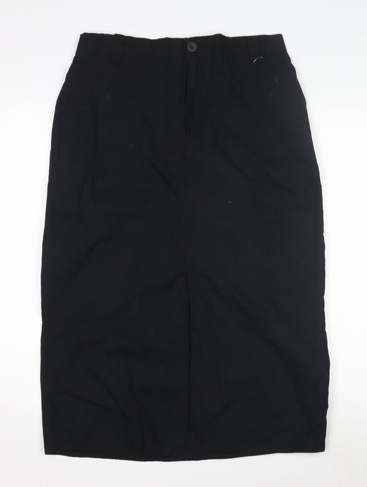 Beloved Woman Black Casual Skirt, L, Elastic Waist, Machine Washable