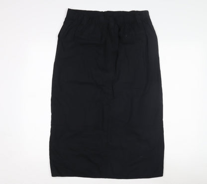 Beloved Woman Black Casual Skirt, L, Elastic Waist, Machine Washable