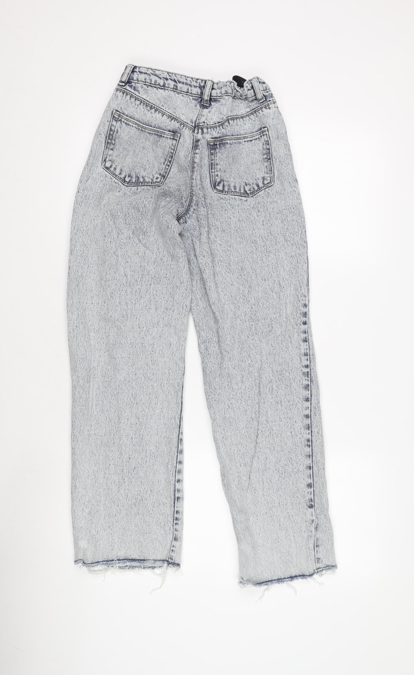 QNDY Women's Blue Distressed Straight Jeans Size L