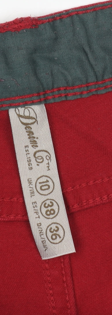 Denim Co Women's Red Shorts Size 10, Casual Summer Style