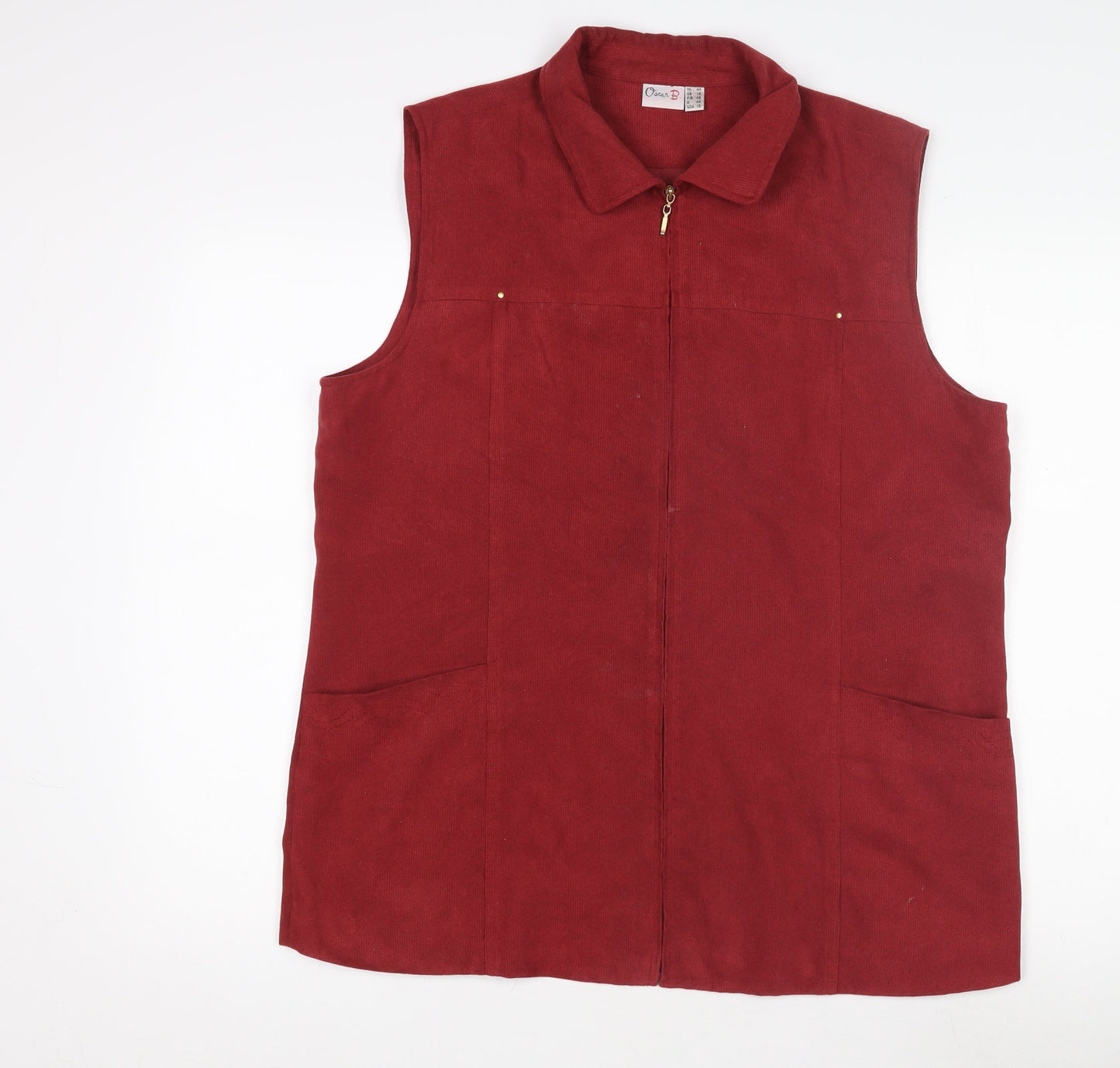 Womens UK Size 18 Oscar B Red Gilet