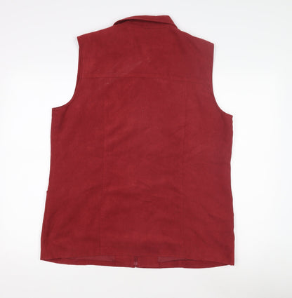 Womens UK Size 18 Oscar B Red Gilet