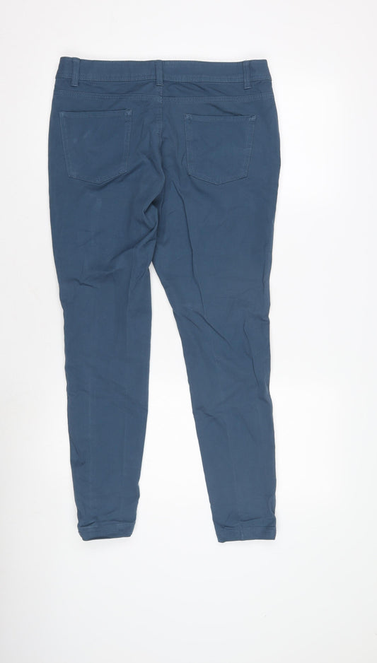 TU Women's Blue Straight Leg Trousers, Size 14