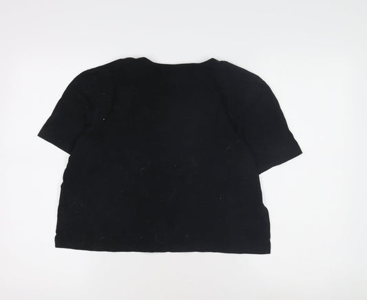 Womens UK Size M Superdry Black Basic T-Shirt