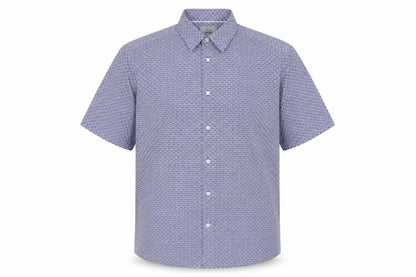 Marks & Spencer Men's Blue Geometric Shirt M Regular Fit