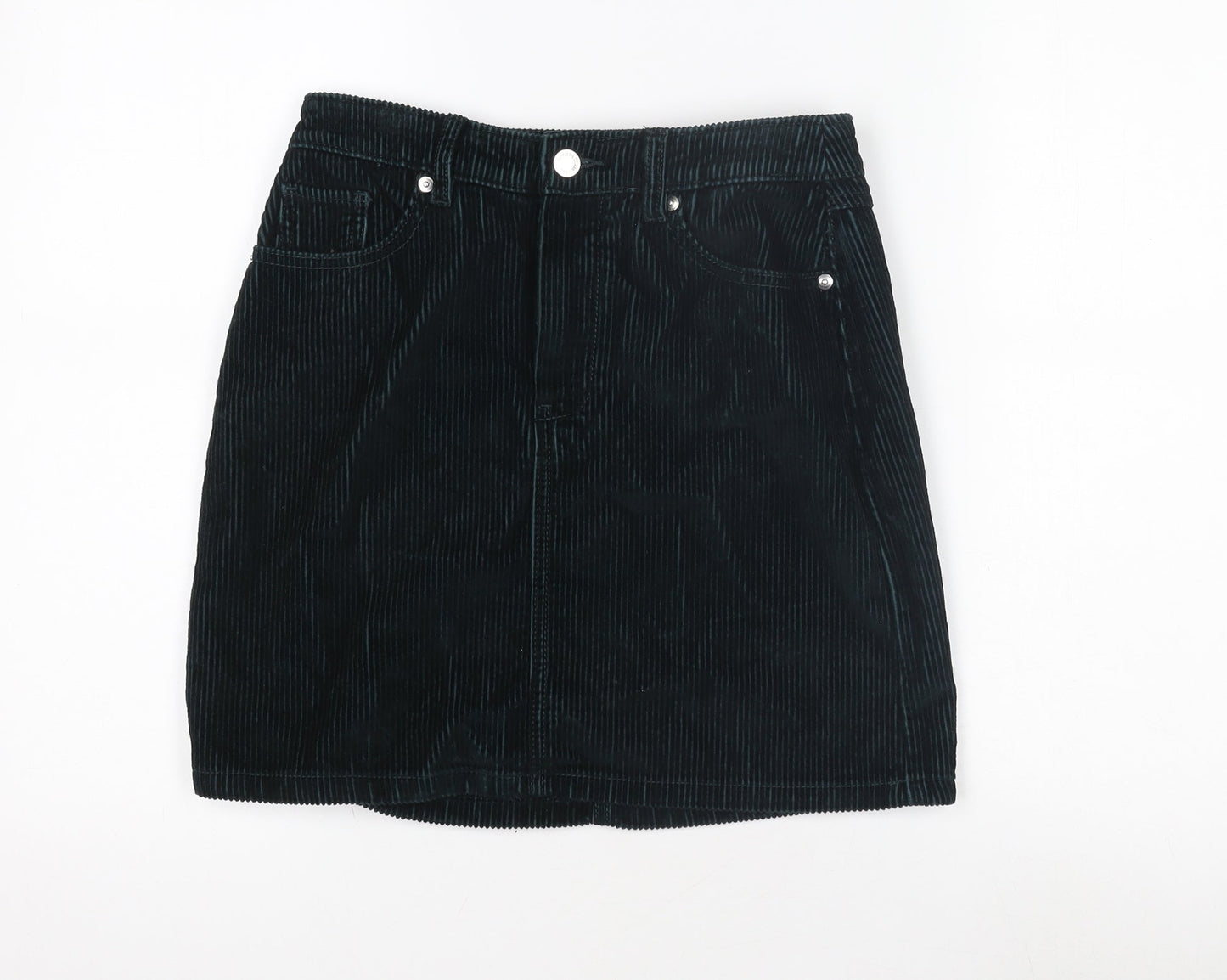 F&F Women's Black Corduroy Skirt Size 6 Casual