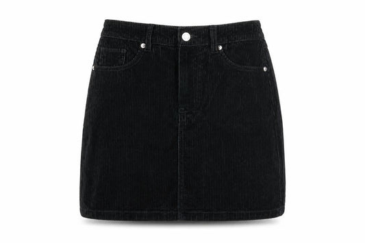 F&F Women's Black Corduroy Skirt Size 6 Casual