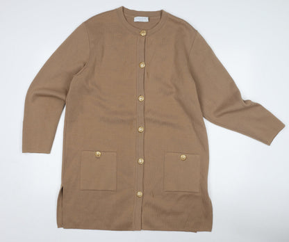 Grazia Women's Brown Coatigan Size 16 with Buttons