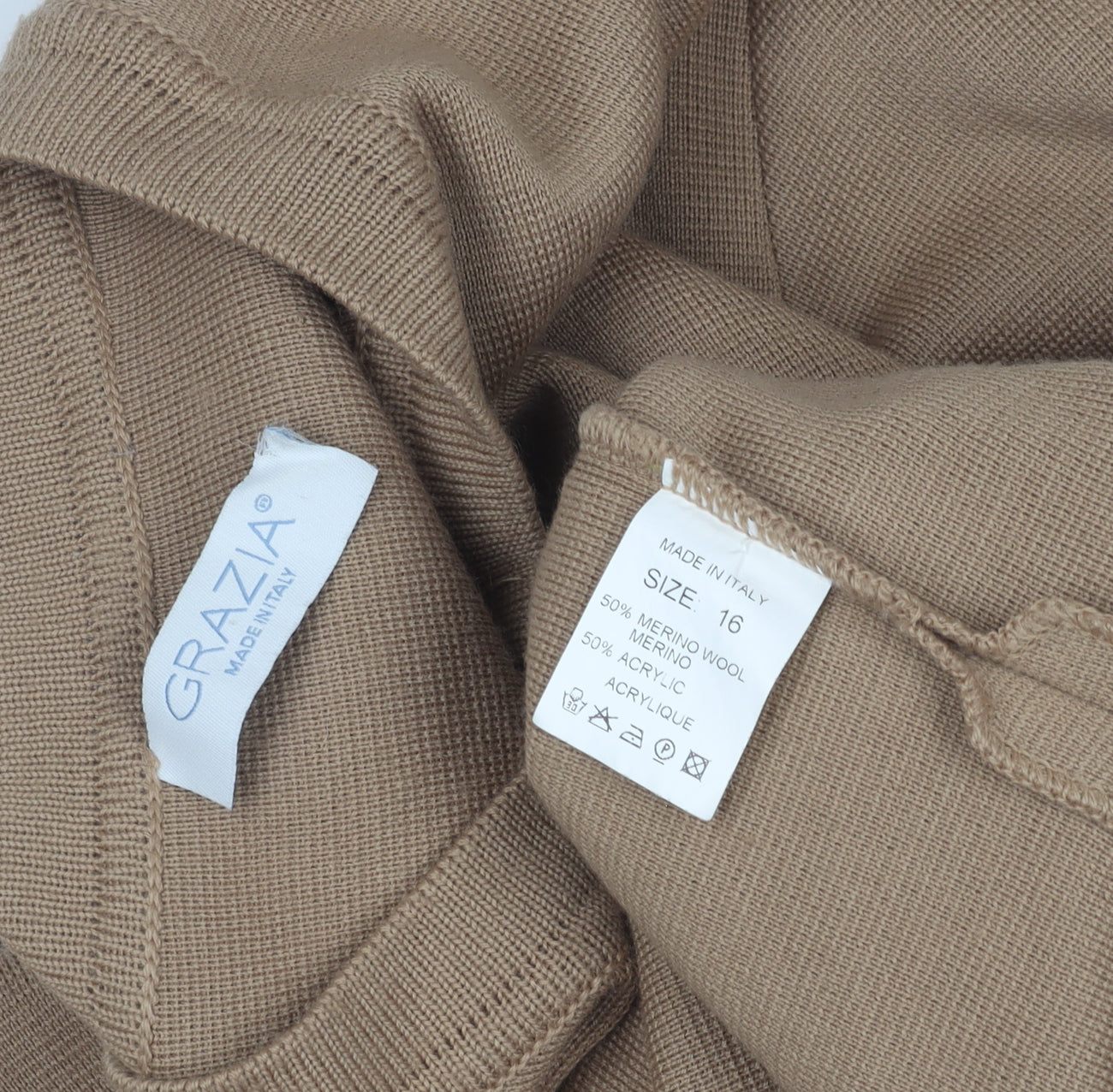 Grazia Women's Brown Coatigan Size 16 with Buttons