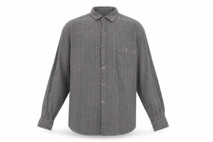 Original ACA Acapulco Men's Grey Striped Shirt L