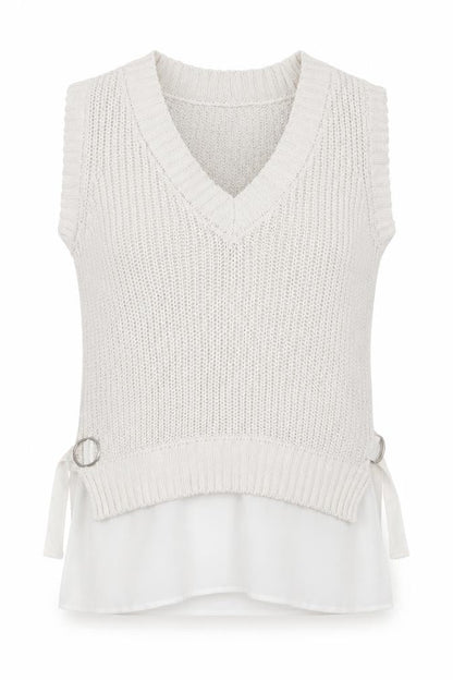 Womens UK Size M NEXT Ivory Vest Jumper