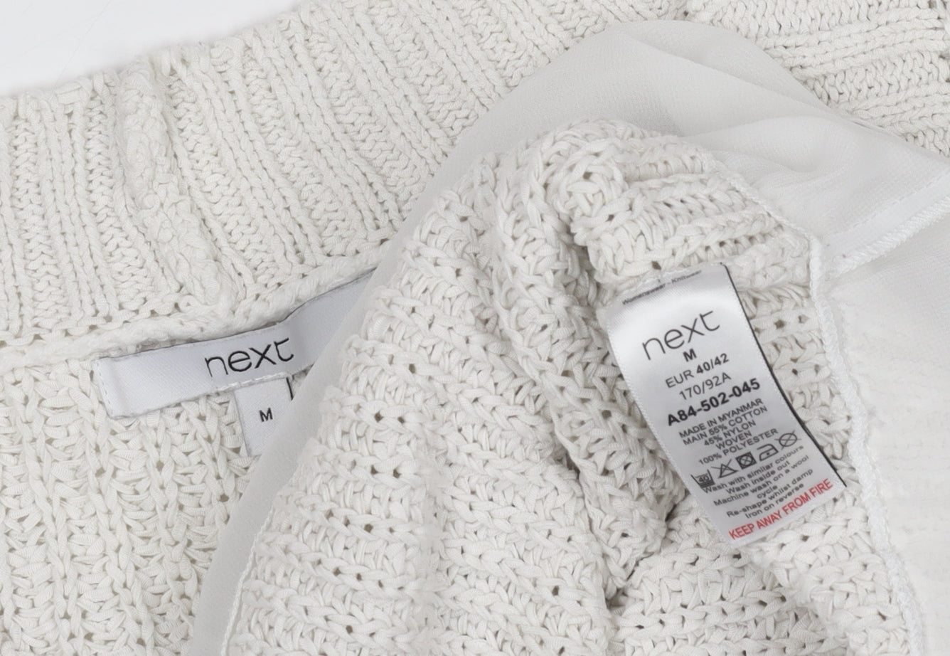 Womens UK Size M NEXT Ivory Vest Jumper